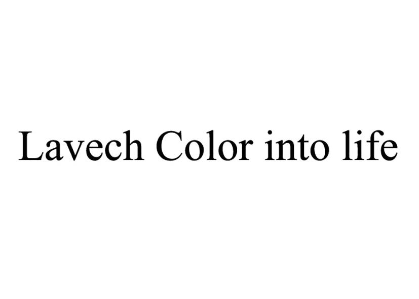 商标名称:lavech color into life 注册号:18440033 商标类型:第25类