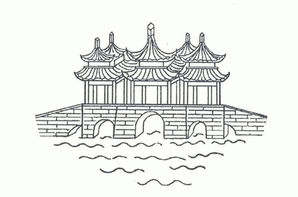 扬州运河简笔画图片