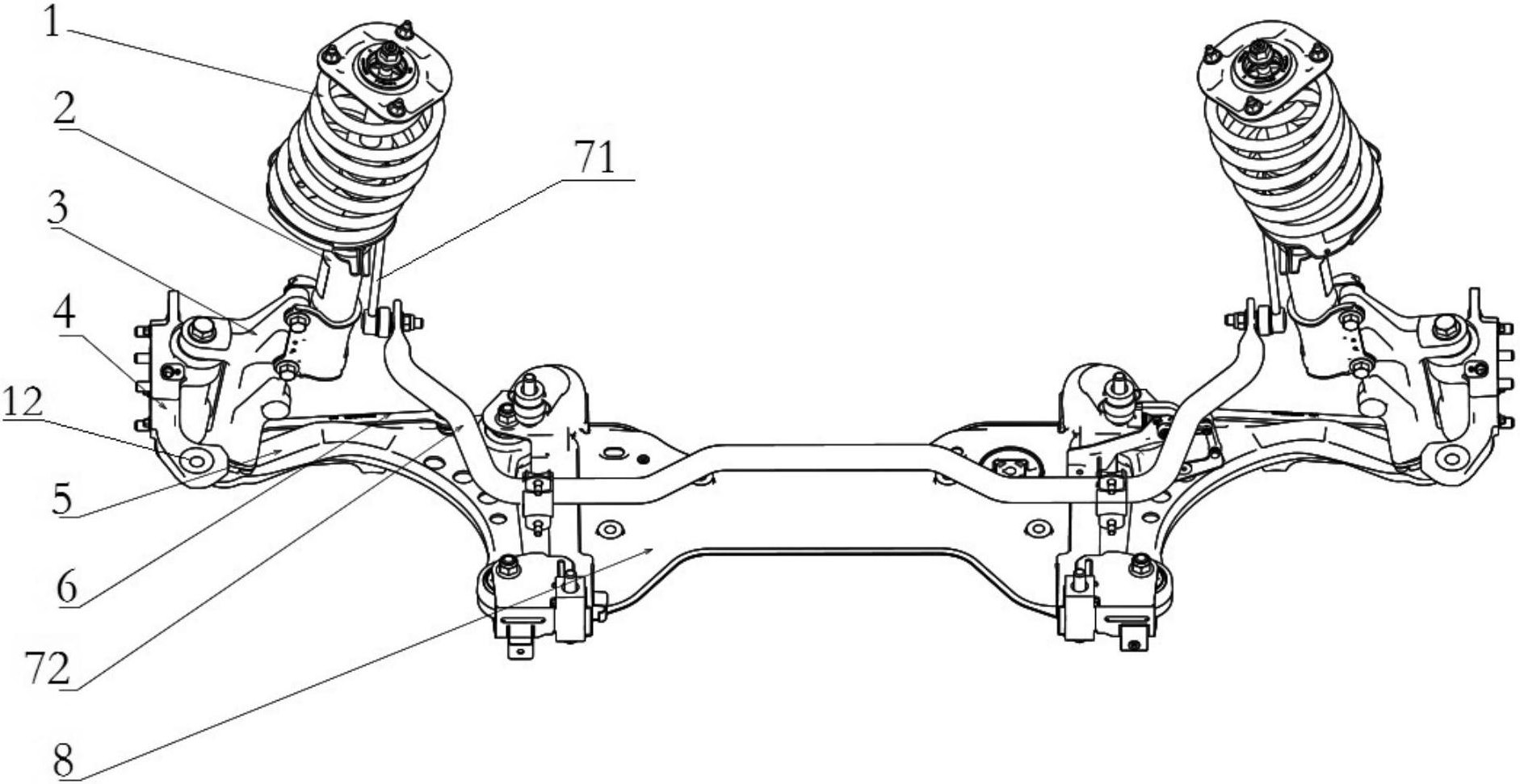 一种麦弗逊式独立悬架结构