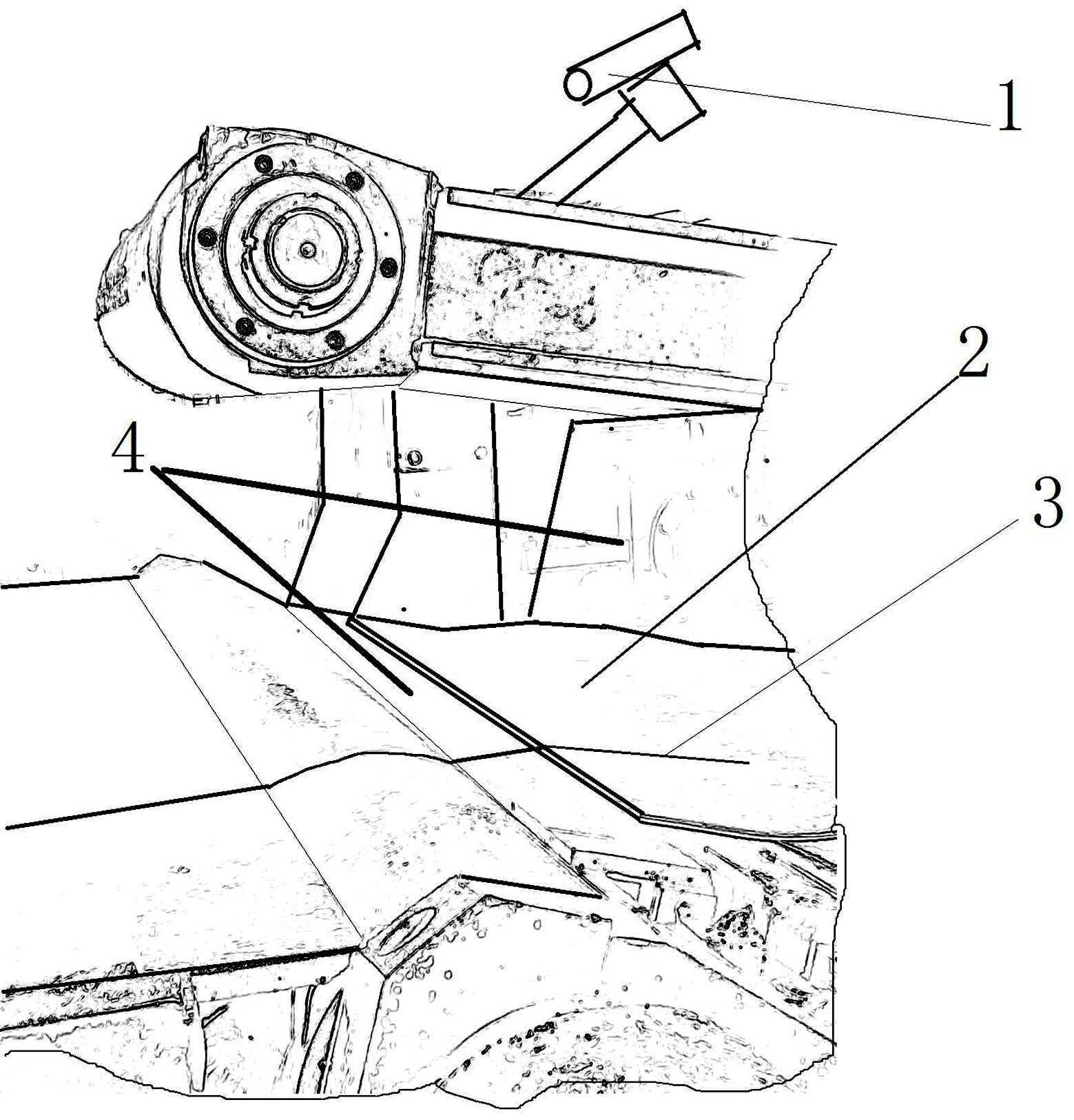 轧机纠正带材收尾跑偏的装置