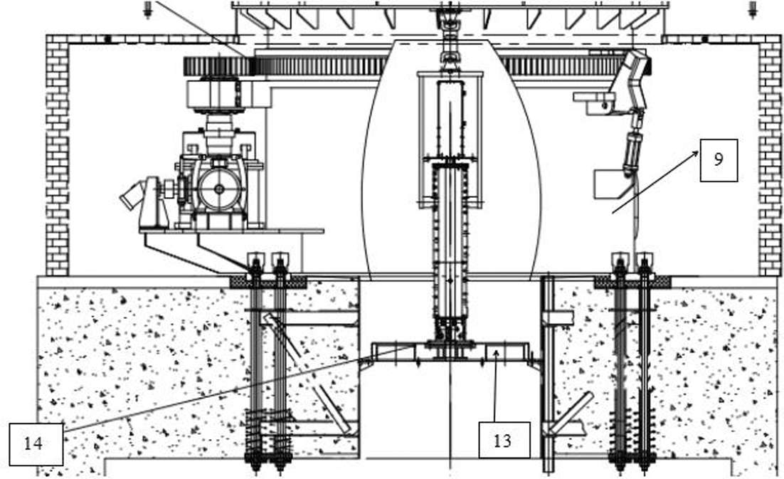 一种连铸机大包回转台设备安装方法
