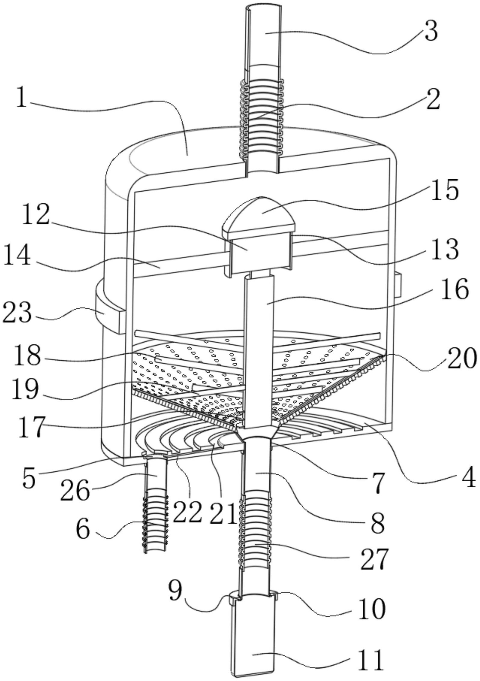一种家用下水道防堵装置
