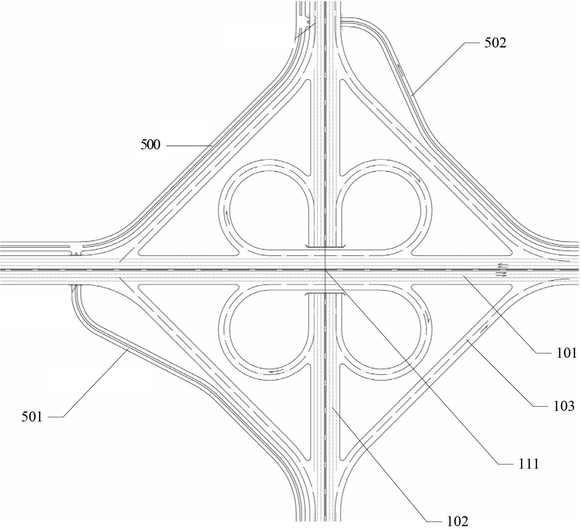 快慢分流立交道路结构